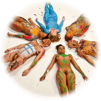 colorful painted bodies