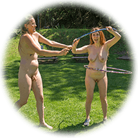 hula hoop nudies have fun