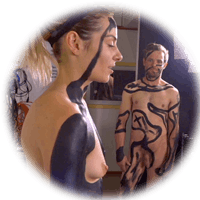 naturists get body-painted